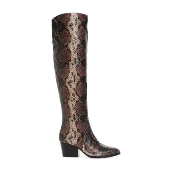 NEW Vince Camuto NESTEL Leather Multi Snake Round Toe Knee High
